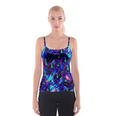 Dark Neon Stuff Blue Red Black Rainbow Light Spaghetti Strap Top by Mariart