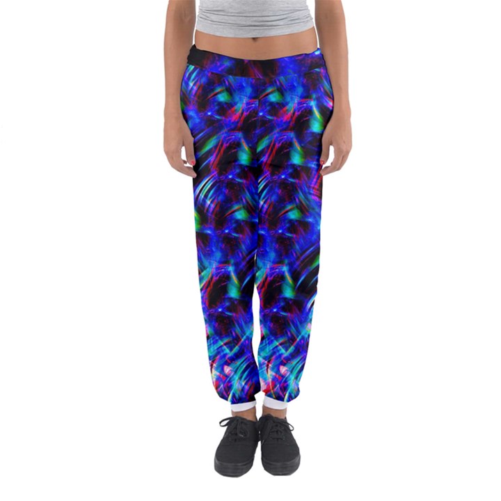 Dark Neon Stuff Blue Red Black Rainbow Light Women s Jogger Sweatpants