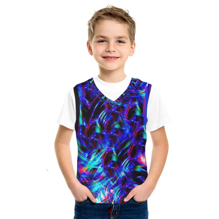 Dark Neon Stuff Blue Red Black Rainbow Light Kids  SportsWear