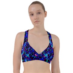 Dark Neon Stuff Blue Red Black Rainbow Light Sweetheart Sports Bra