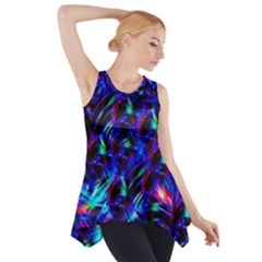 Dark Neon Stuff Blue Red Black Rainbow Light Side Drop Tank Tunic