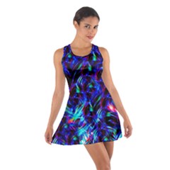 Dark Neon Stuff Blue Red Black Rainbow Light Cotton Racerback Dress by Mariart