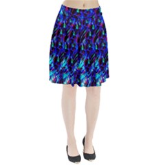 Dark Neon Stuff Blue Red Black Rainbow Light Pleated Skirt by Mariart