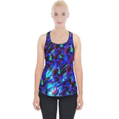 Dark Neon Stuff Blue Red Black Rainbow Light Piece Up Tank Top