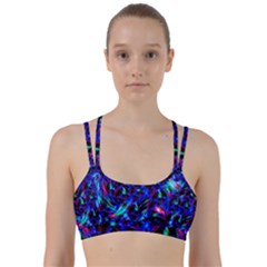 Dark Neon Stuff Blue Red Black Rainbow Light Line Them Up Sports Bra by Mariart