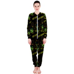 Pattern Halloween Witch Got Candy? Icreate Onepiece Jumpsuit (ladies)  by iCreate