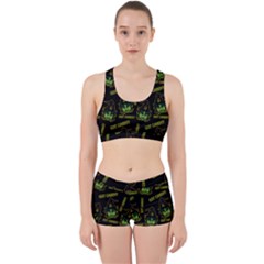 Pattern Halloween Witch Got Candy? Icreate Work It Out Sports Bra Set by iCreate