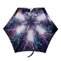 Seamless Animation Of Abstract Colorful Laser Light And Fireworks Rainbow Mini Folding Umbrellas