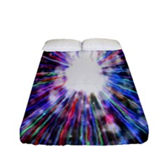 Seamless Animation Of Abstract Colorful Laser Light And Fireworks Rainbow Fitted Sheet (full/ Double Size) by Mariart