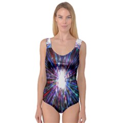 Seamless Animation Of Abstract Colorful Laser Light And Fireworks Rainbow Princess Tank Leotard  by Mariart