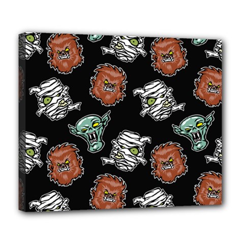 Pattern Halloween Werewolf Mummy Vampire Icreate Deluxe Canvas 24  X 20   by iCreate