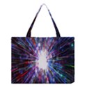 Seamless Animation Of Abstract Colorful Laser Light And Fireworks Rainbow Medium Tote Bag View1