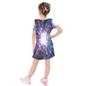 Seamless Animation Of Abstract Colorful Laser Light And Fireworks Rainbow Kids  Short Sleeve Velvet Dress View2