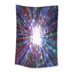 Seamless Animation Of Abstract Colorful Laser Light And Fireworks Rainbow Small Tapestry by Mariart