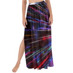 Seamless Animation Of Abstract Colorful Laser Light And Fireworks Rainbow Maxi Chiffon Tie-up Sarong by Mariart