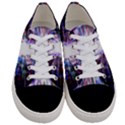 Seamless Animation Of Abstract Colorful Laser Light And Fireworks Rainbow Women s Low Top Canvas Sneakers View1