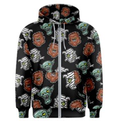 Pattern Halloween Werewolf Mummy Vampire Icreate Men s Zipper Hoodie