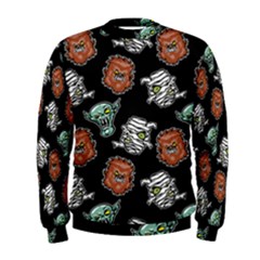 Pattern Halloween Werewolf Mummy Vampire Icreate Men s Sweatshirt by iCreate