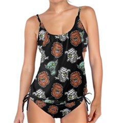 Pattern Halloween Werewolf Mummy Vampire Icreate Tankini Set