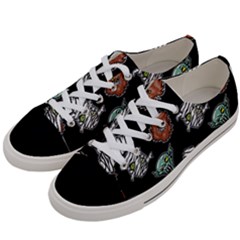 Pattern Halloween Werewolf Mummy Vampire Icreate Women s Low Top Canvas Sneakers