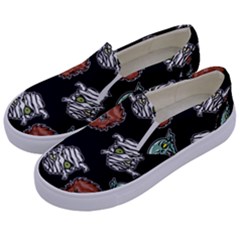 Pattern Halloween Werewolf Mummy Vampire Icreate Kids  Canvas Slip Ons