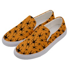 Pattern Halloween Black Spider Icreate Men s Canvas Slip Ons