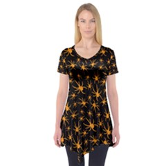 Halloween Spiders Short Sleeve Tunic  by iCreate