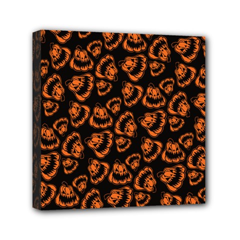 Pattern Halloween Jackolantern Mini Canvas 6  X 6  by iCreate