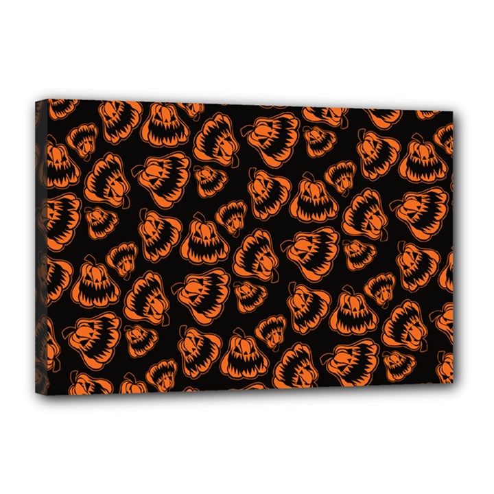 Pattern Halloween Jackolantern Canvas 18  x 12 