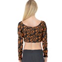 Pattern Halloween Jackolantern Long Sleeve Crop Top View2