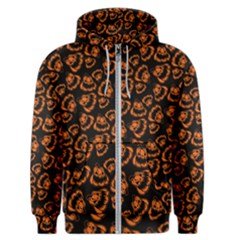 Pattern Halloween Jackolantern Men s Zipper Hoodie