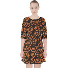 Pattern Halloween Jackolantern Pocket Dress by iCreate