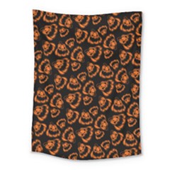 Pattern Halloween Jackolantern Medium Tapestry