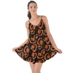 Pattern Halloween Jackolantern Love The Sun Cover Up