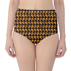 Halloween Color Skull Heads High-waist Bikini Bottoms by iCreate