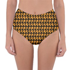 Halloween Color Skull Heads Reversible High-waist Bikini Bottoms by iCreate