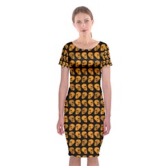 Halloween Color Skull Heads Classic Short Sleeve Midi Dress by iCreate