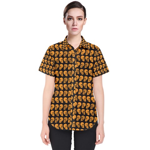 Halloween Color Skull Heads Women s Short Sleeve Shirt by iCreate