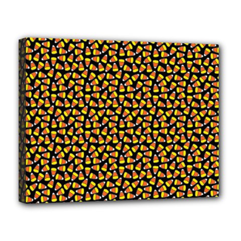 Pattern Halloween Candy Corn   Canvas 14  X 11 