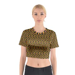 Pattern Halloween Candy Corn   Cotton Crop Top