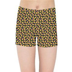 Pattern Halloween Candy Corn   Kids Sports Shorts