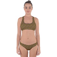 Pattern Halloween Candy Corn   Cross Back Hipster Bikini Set