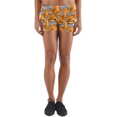 Halloween Thirsty Vampire Signs Yoga Shorts