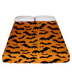 Pattern Halloween Bats  Icreate Fitted Sheet (queen Size) by iCreate