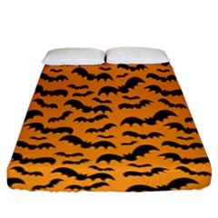 Pattern Halloween Bats  Icreate Fitted Sheet (king Size) by iCreate