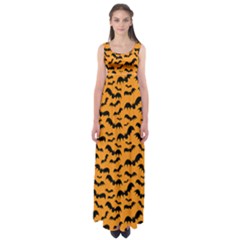 Pattern Halloween Bats  Icreate Empire Waist Maxi Dress by iCreate