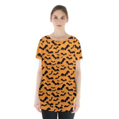 Pattern Halloween Bats  Icreate Skirt Hem Sports Top