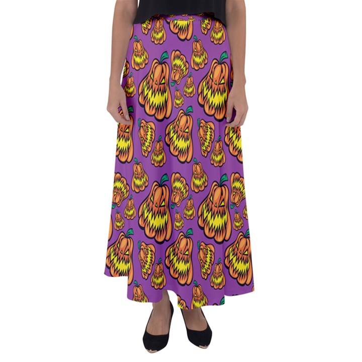 1pattern Halloween Colorfuljack Icreate Flared Maxi Skirt