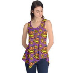 Halloween Colorful Jackolanterns  Sleeveless Tunic by iCreate