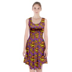 Halloween Colorful Jackolanterns  Racerback Midi Dress by iCreate